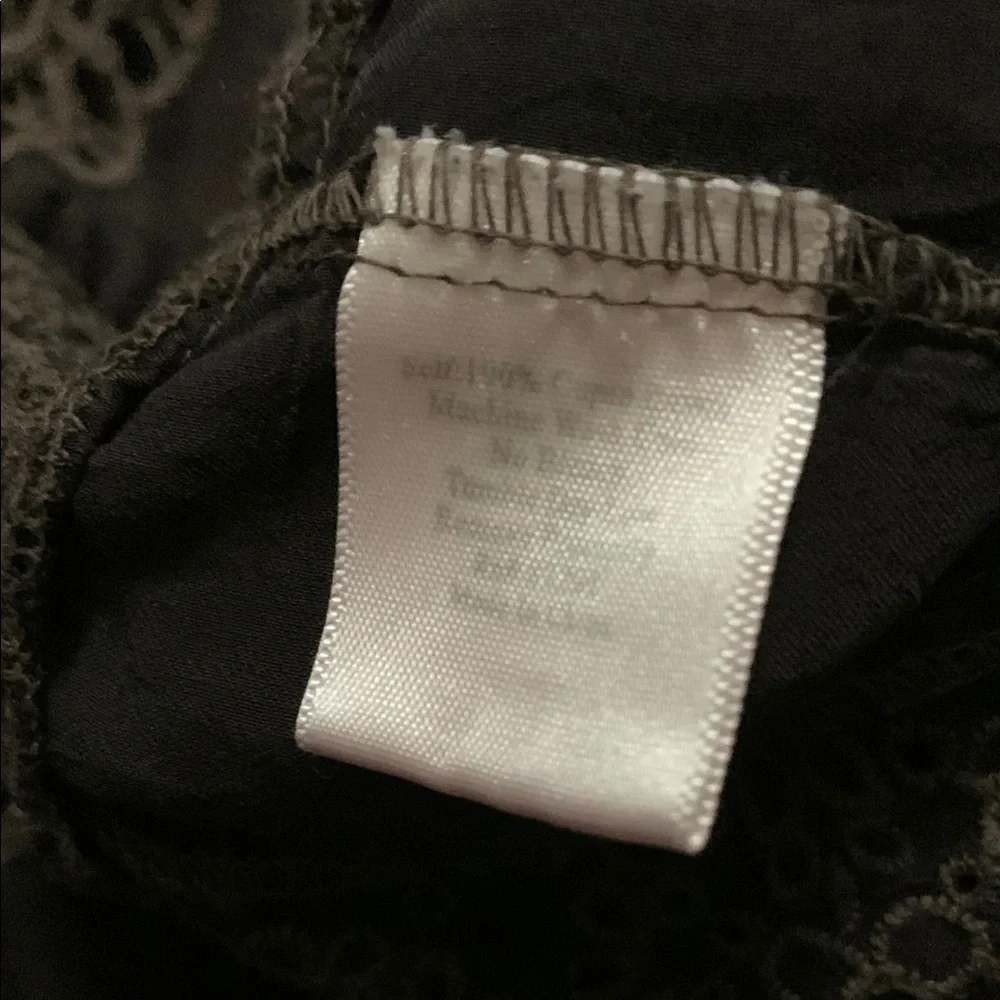 Johnny Was Brown Lace Ruffled Tunic with Mandarin Collar - Picture 10 of 12